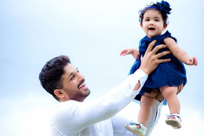 Allu Arjun with his dear daughter Arha